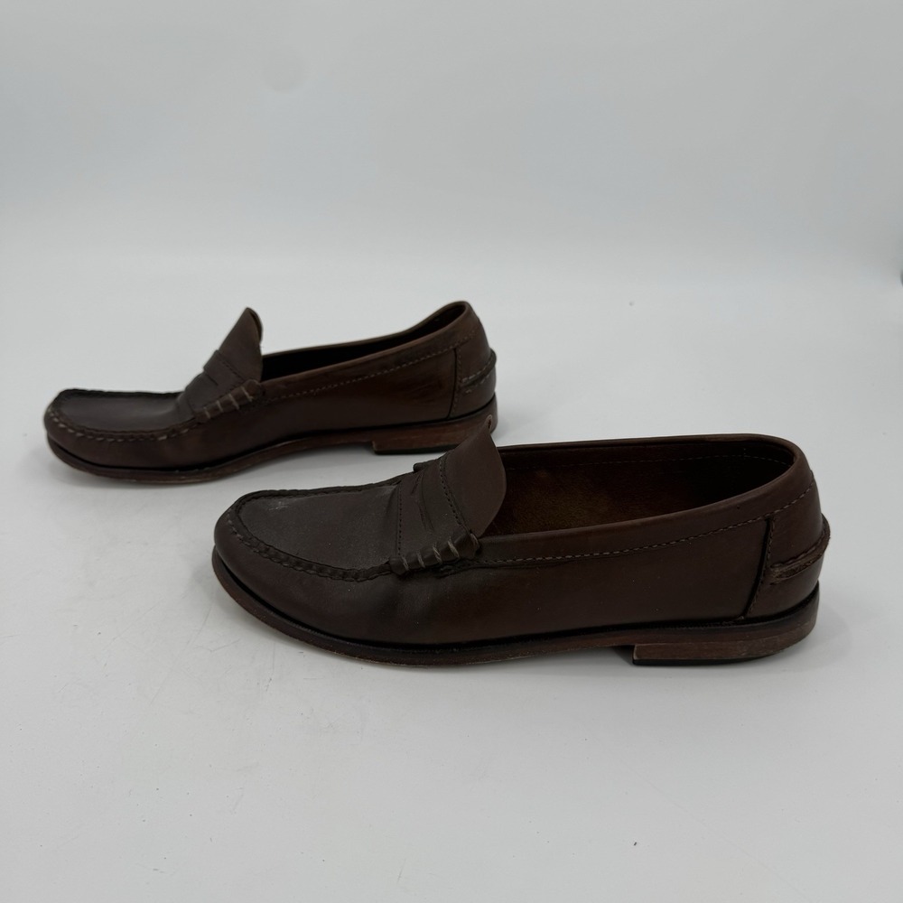 Florsheim Men's Size 8 D Brown Leather Penny Loafers Moc Toe Dress Shoes